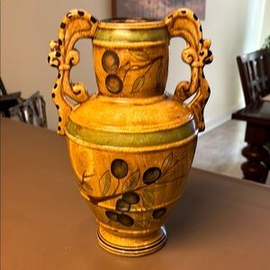 Handcrafted Olive Motif Vase